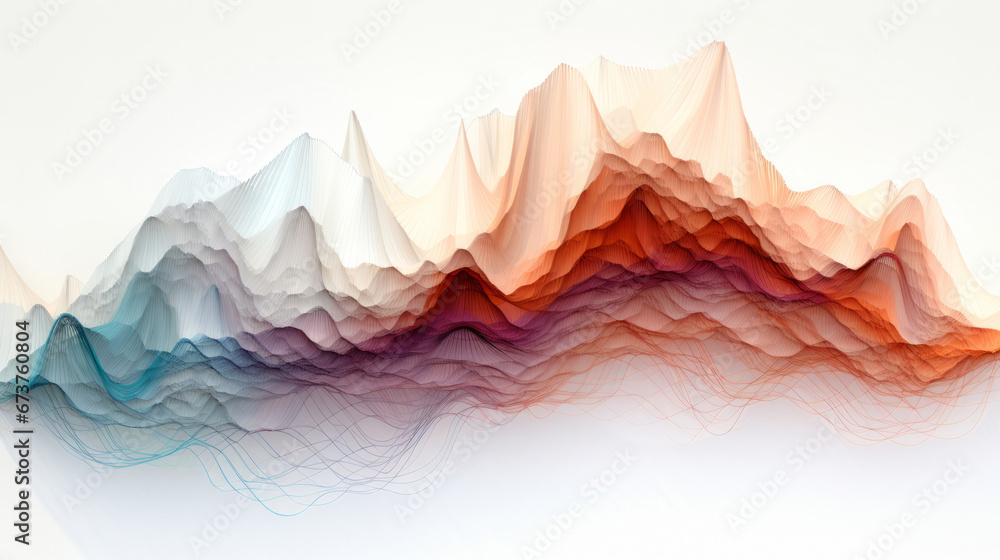 Wave abstract info graphics. Data analysis, or sound wave, on a white background Wave abstract info graphics. Data analysis, or sound wave, on a white background