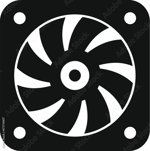 Laptop fan cooler icon simple vector. Hand mobile. Engineer error project