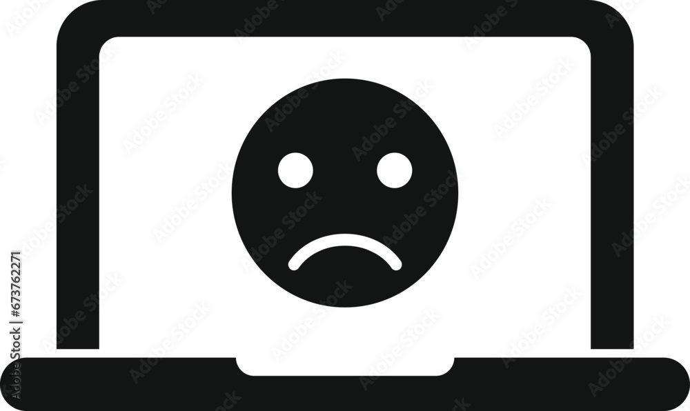 Fototapeta premium Broken laptop brand icon simple vector. Fan technology. Mobile remote app