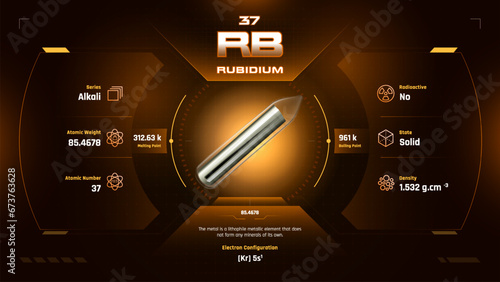 Rubidium Parodic Table Element 37-Fascinating Facts and Valuable Insights-Infographic vector illustration design