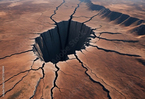 anomalous hole abyss in the desert photo