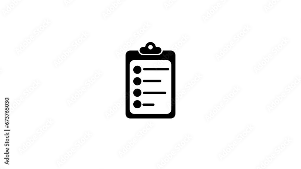 Price list clipboard icon with dollar currency, finance money page bill pay concept animation. k1_1852 Price list clipboard icon with dollar currency, finance money page bill pay concept animation. k1_1852