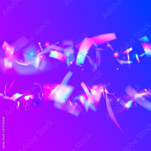Holographic Texture. Purple Disco Effect. Cristal Background. Metal Flare. Holiday Foil. Blur Multicolor Decoration. Surreal Art. Light Glare. Violet Holographic Texture