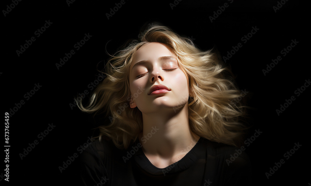 portrait of a blonde woman portrait of a blonde woman