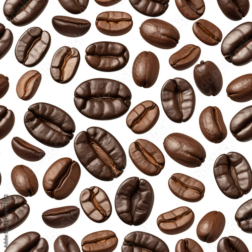 The Panoramic View: Coffee Beans Isolated