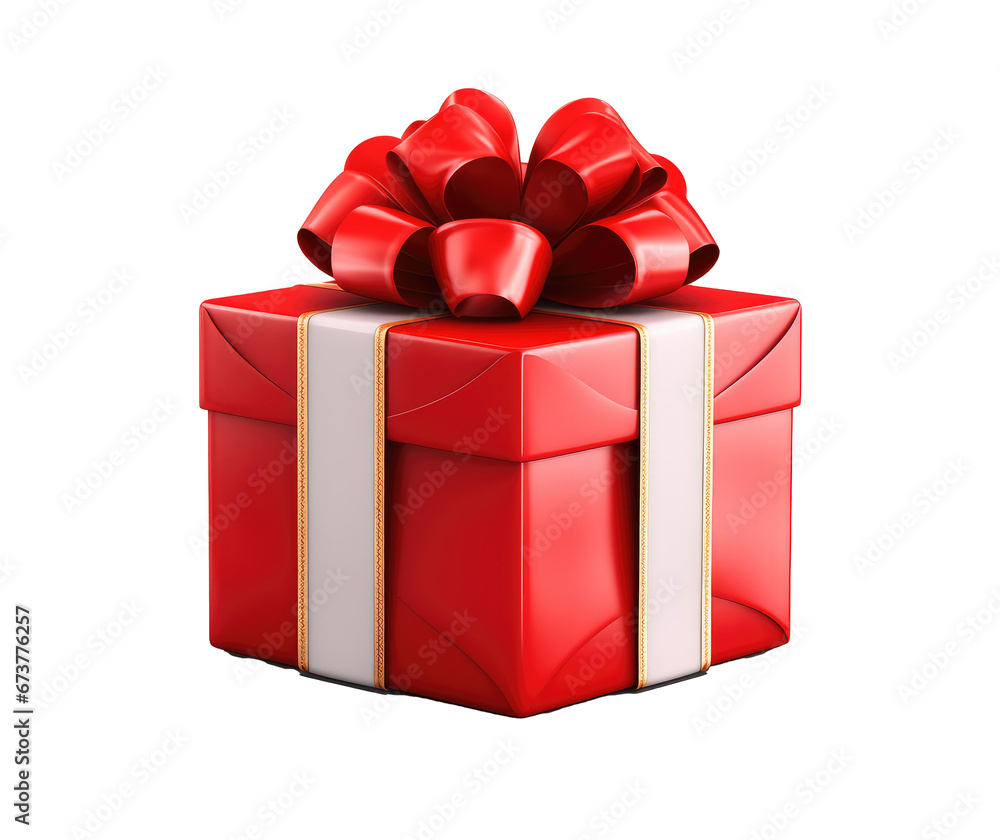 Obraz premium Gift box with red bow