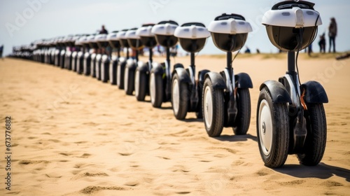 Segway Adventure: Sandy Start Line and Obstacle Challenges