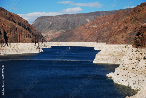 The Colorado river view from the Hoover Dam route