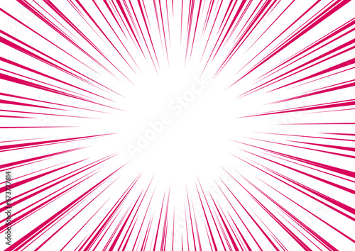 集中線　ピンク　シンプル　背景　フレーム