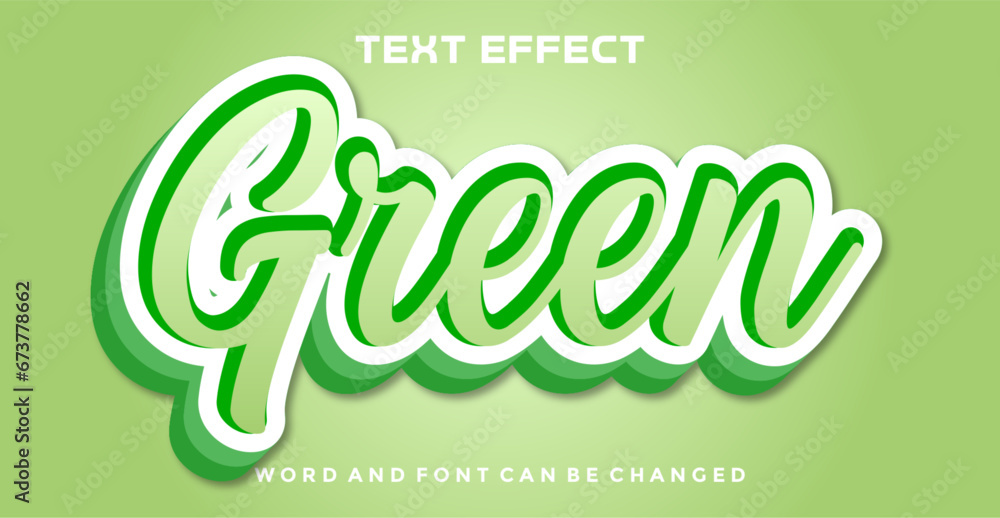 Green editable text effect Green editable text effect