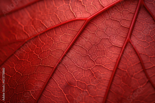 Close up red leave for background. red leaf macro