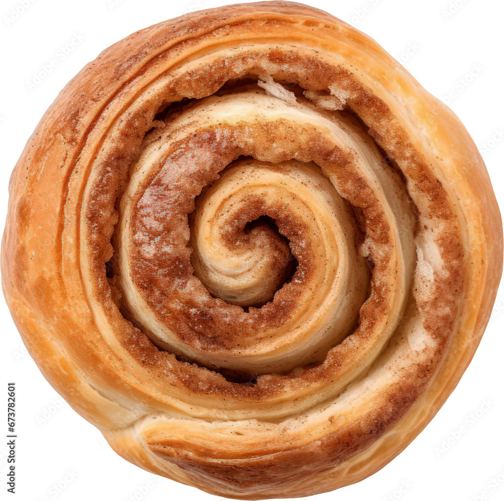 Fototapeta premium Cinnamon roll transparent background PNG clipart