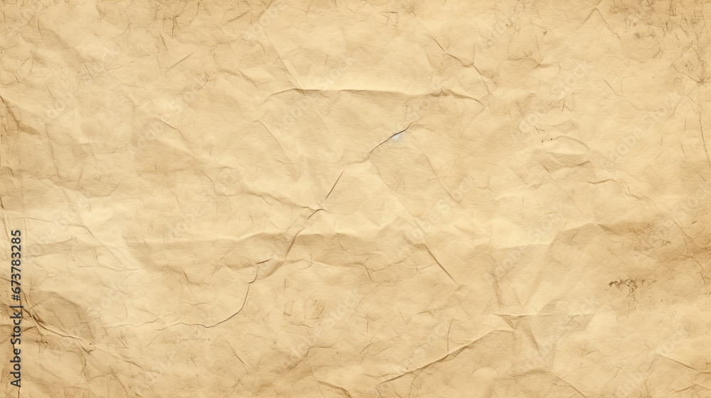 Beige crumpled paper for background Beige crumpled paper for background