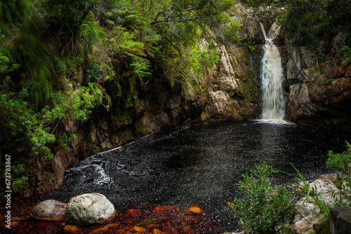 Obraz na plátně The Disa Falls on the Davidskraal or Disa River in the Harold Porter Botanical Gardens