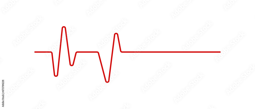 Red heartbeat line icon vector. Red heartbeat line icon vector.