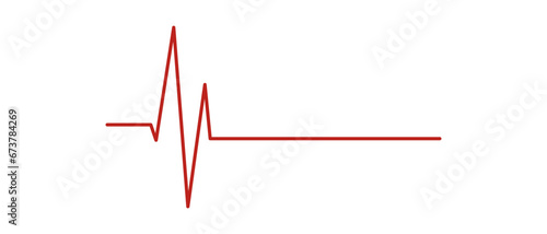 Red heartbeat line icon vector.