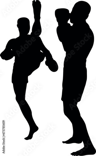 boxer player silhouette vector file