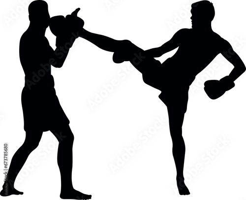 silhouette of a person boxers