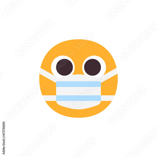 Face with medical mask