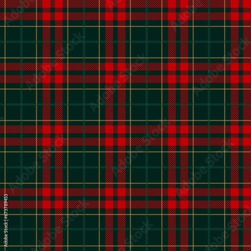 Tartan seamless pattern, red and green can be used in fashion decoration design. Bedding, curtains, tablecloths 