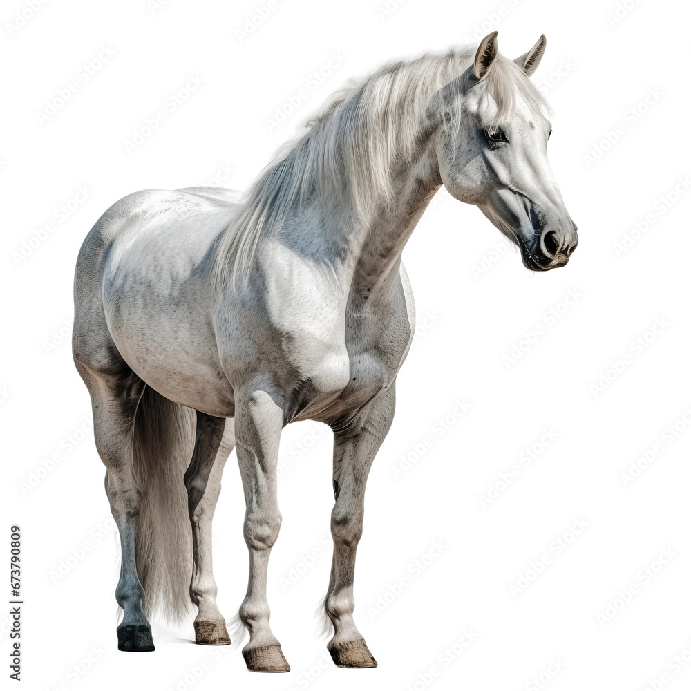 Horse hyper detailed very hight quality isolated background  AI generated illustration