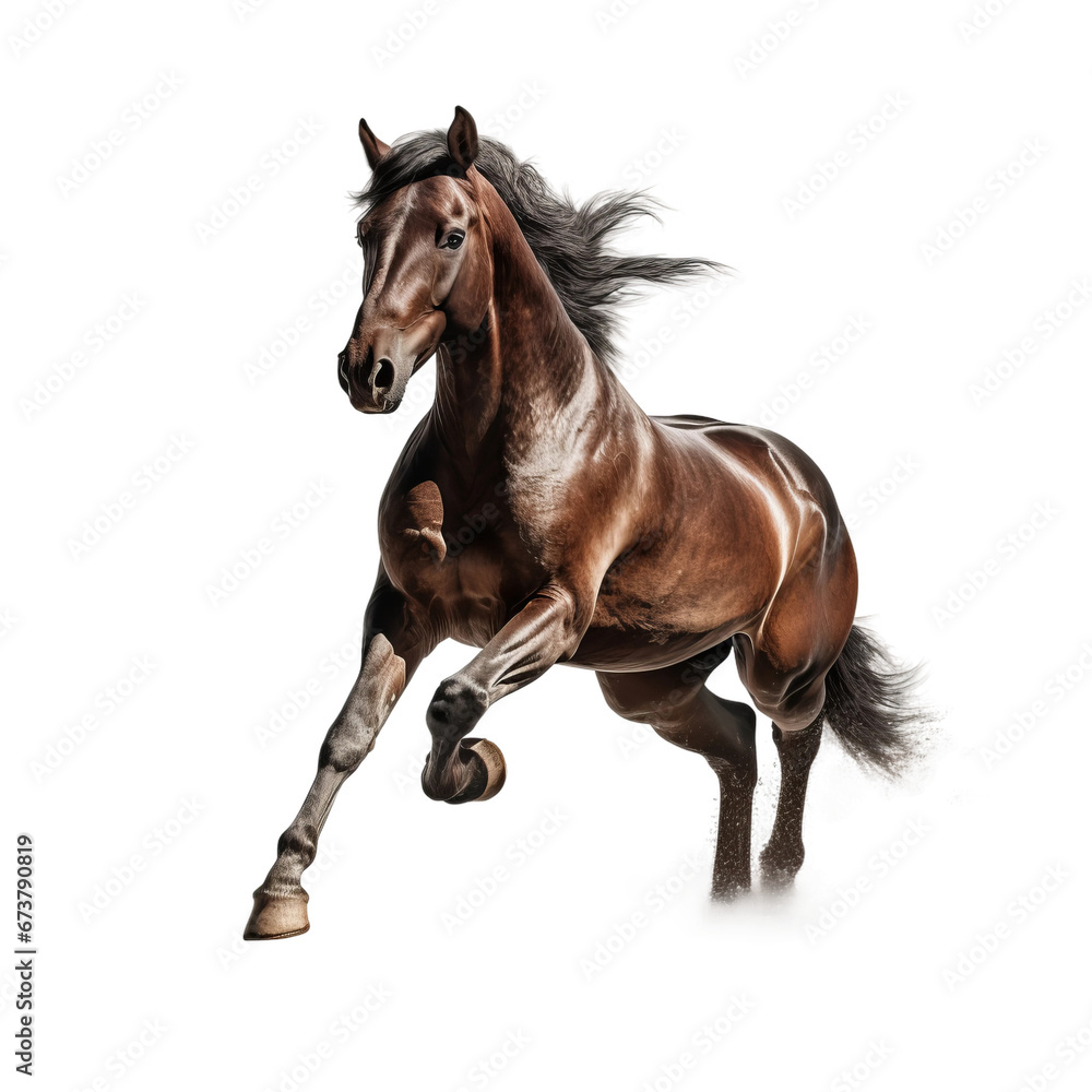 Obraz premium Horse hyper detailed very hight quality isolated background AI generated illustration