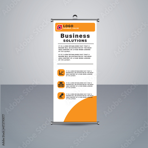 business roll up banner template. vector format.