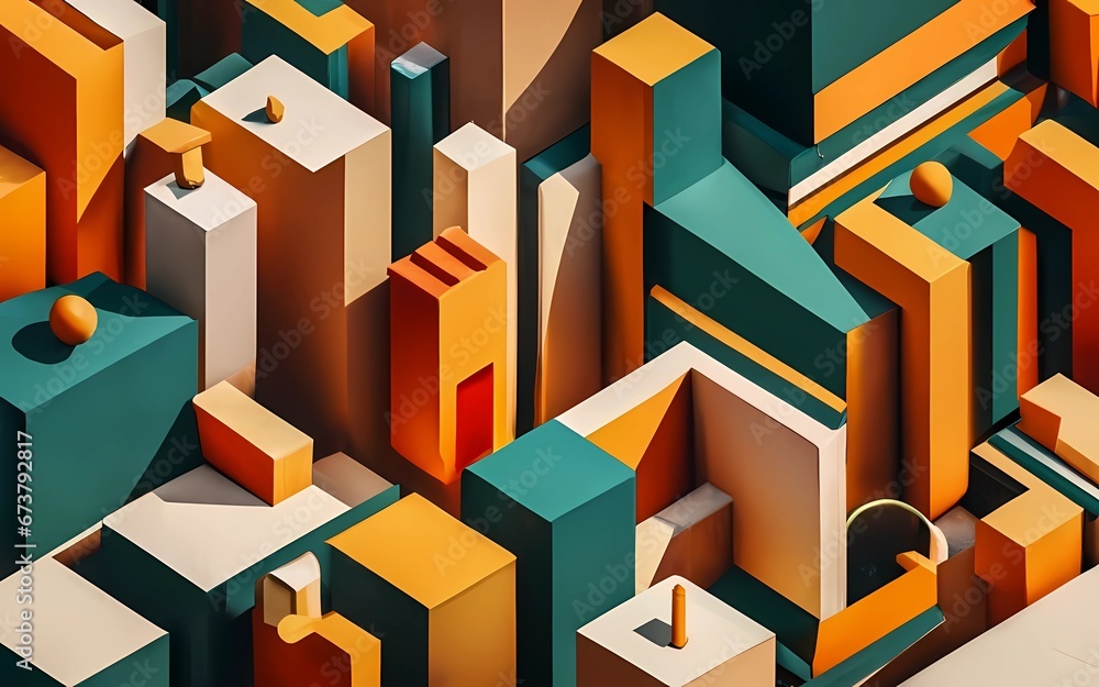 Beautiful abstract geometric 3d shapes for art design Beautiful abstract geometric 3d shapes for art design