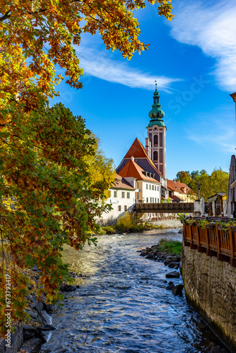 Medieval town of Cesky Krumlov, South Bohemia, Czechia.