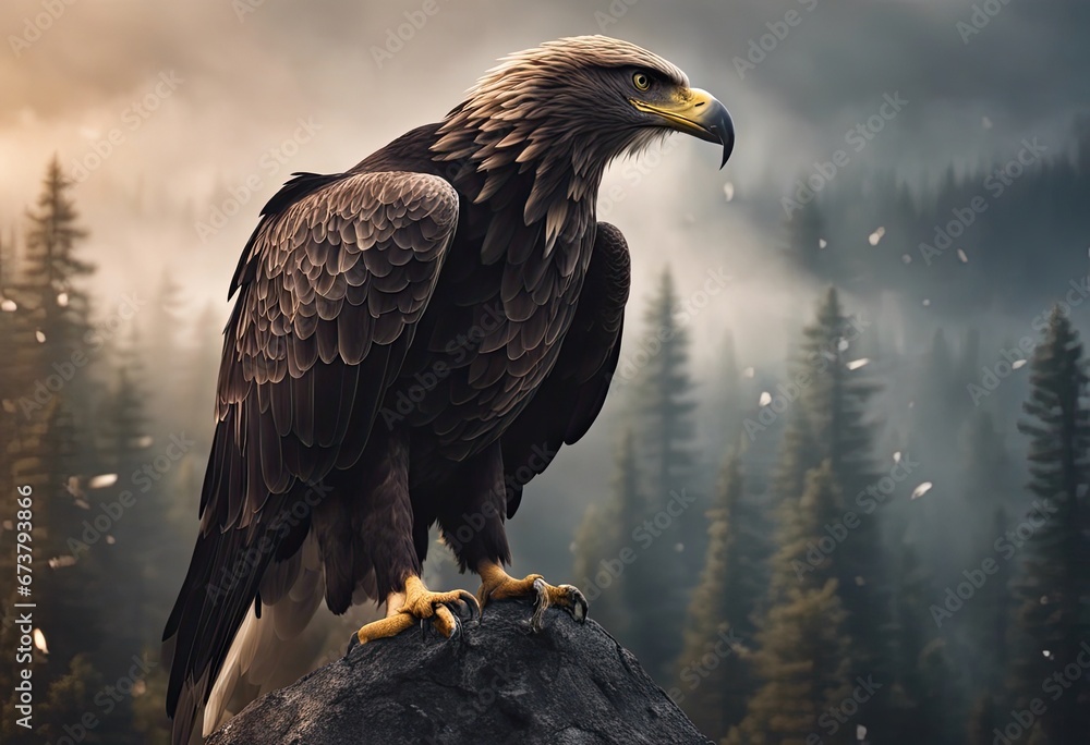 Fototapeta premium Eagle Photography Stock Photos cinematic, wildlife, bird, eagle, for home decor, wall art, posters, game pad, canvas, wallpaper