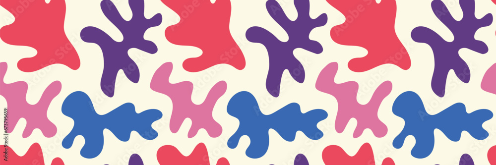 Abstract plant leaf Seamless Pattern. Vector illustration in flat style with simple nature shapes. Hand drawn Endless design for prints, wrapping paper, cover, clothes. Blue, pink colors Abstract plant leaf Seamless Pattern. Vector illustration in flat style with simple nature shapes. Hand drawn Endless design for prints, wrapping paper, cover, clothes. Blue, pink colors