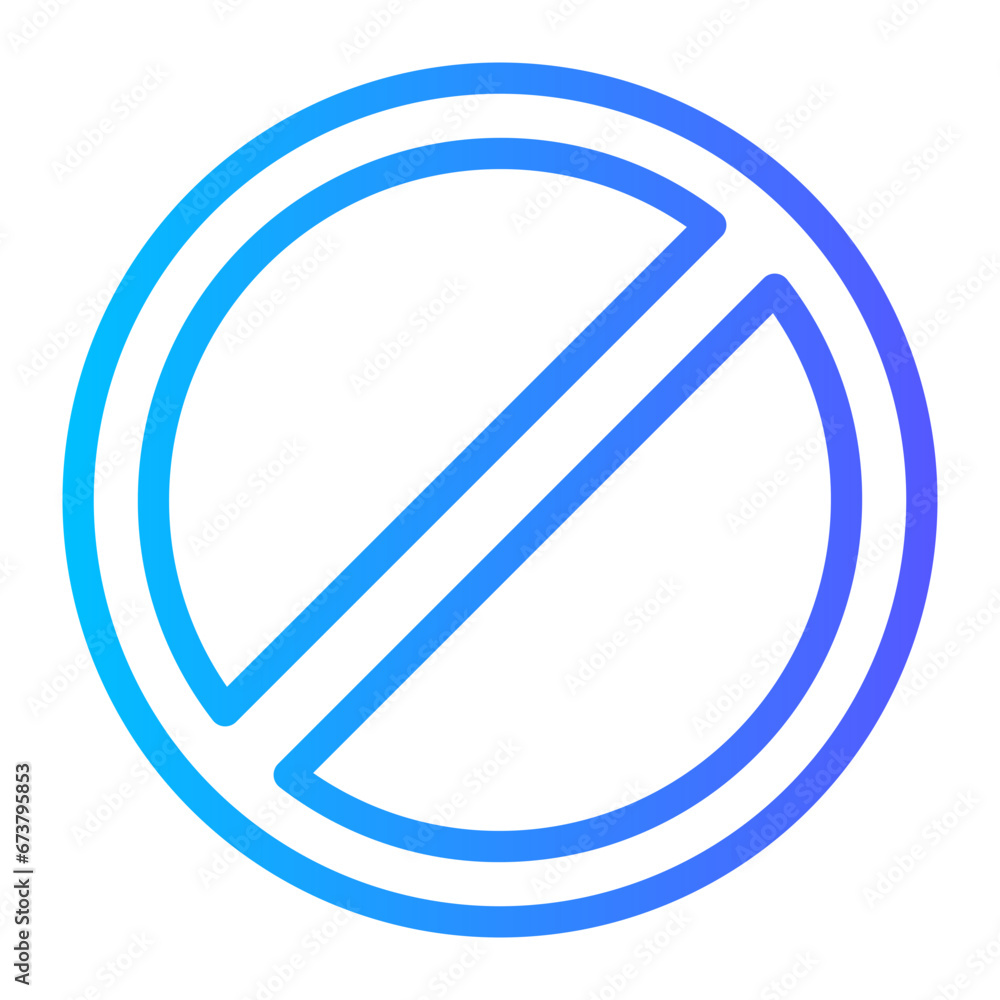 forbidden gradient icon forbidden gradient icon