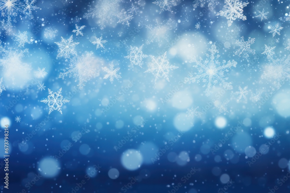 Christmas Eve Background With White Snowflakes