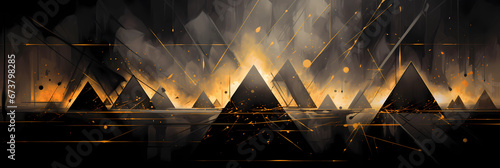 abstract pattern with black triangles as modern background, geometric shapes for trendy backdrop, beautiful artistic design