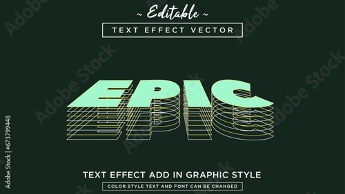 Unique also modern style text effect vector fully editable