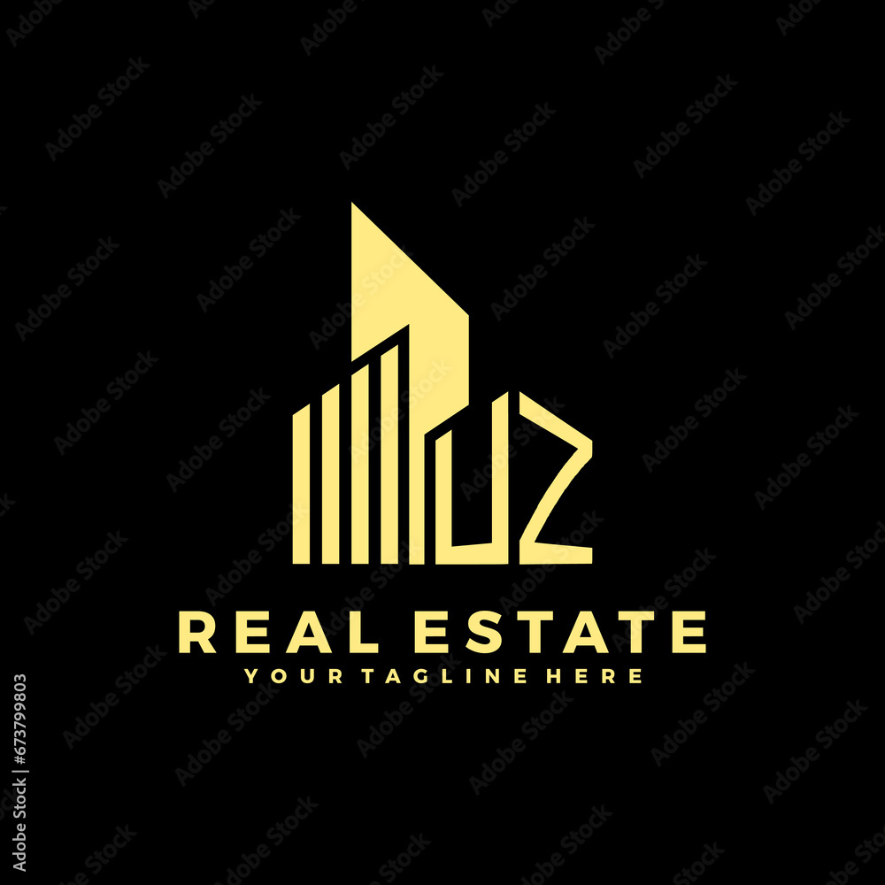 UZ Initials Real Estate Logo Vector Art Icons and Graphics UZ Initials Real Estate Logo Vector Art Icons and Graphics