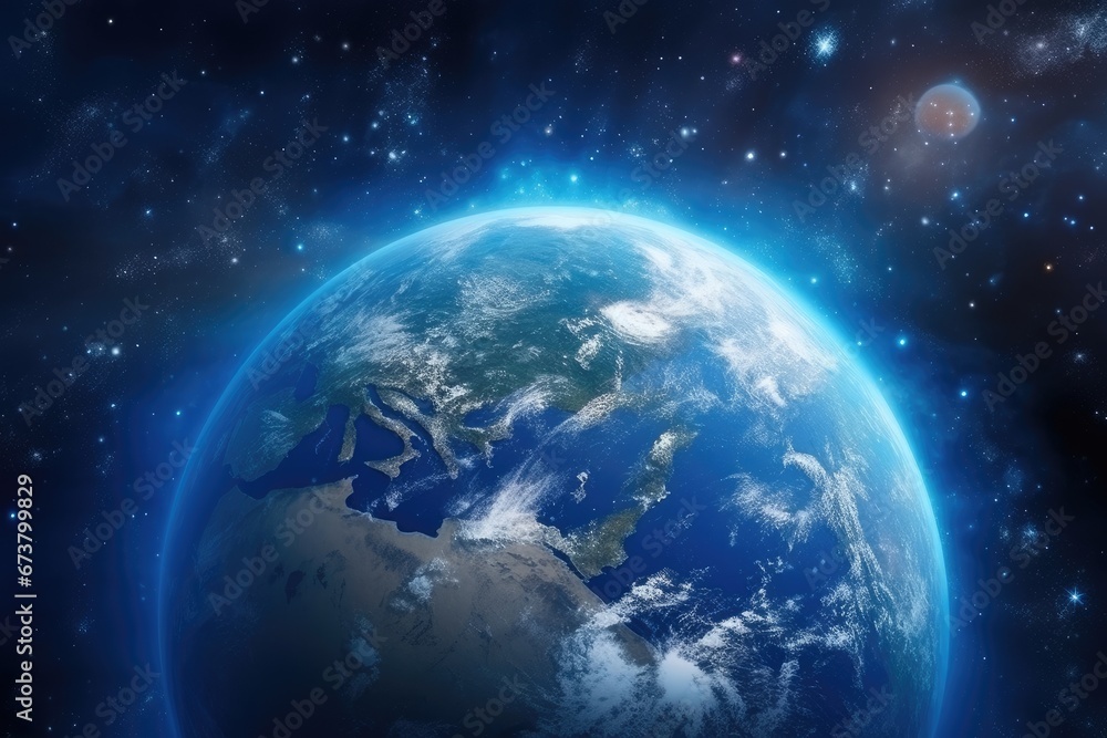 Fototapeta premium Awe-Inspiring View of Earth From the Vastness of Space