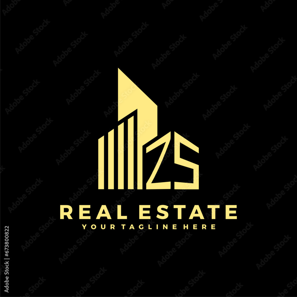 ZS Initials Real Estate Logo Vector Art  Icons  and Graphics
