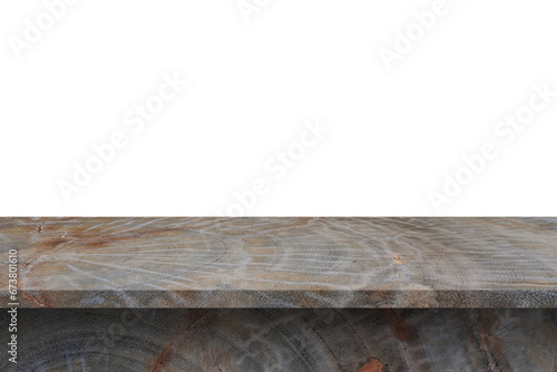 Realistic table for product project with transparency.
