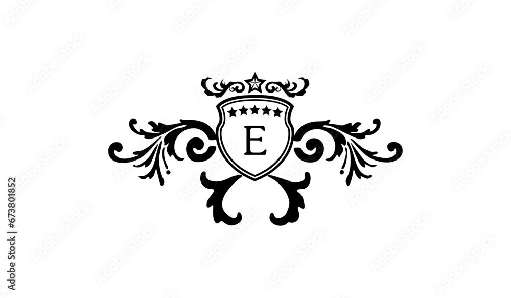 Luxury Wedding Card Logo E Luxury Wedding Card Logo E