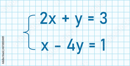 System of linear equations in two variables. Examples of systems of equations in mathematics. Scientific resources for teachers and students.