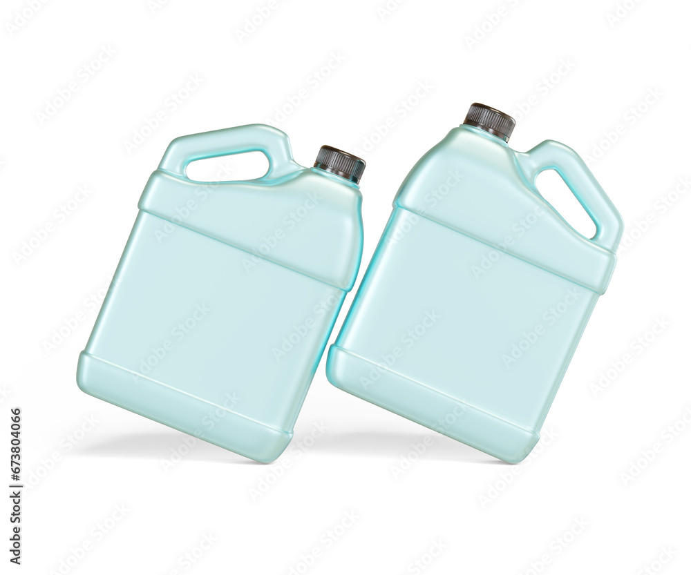 Jerrycan plastic packaging container realistic texture shiny or glossy render with 3D Jerrycan plastic packaging container realistic texture shiny or glossy render with 3D