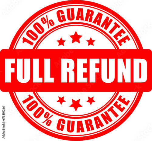 Full refund guarantee stamp