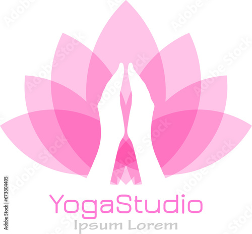 Yoga studio vector icon