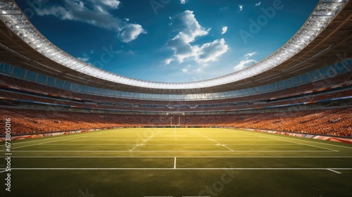 American football field. photo