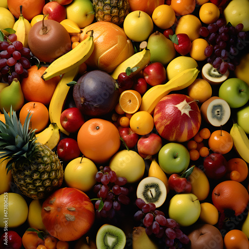 huge pile of different fruits