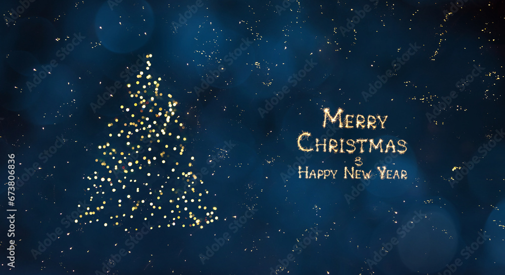 Naklejka premium Artistic Christmas Greeting card.