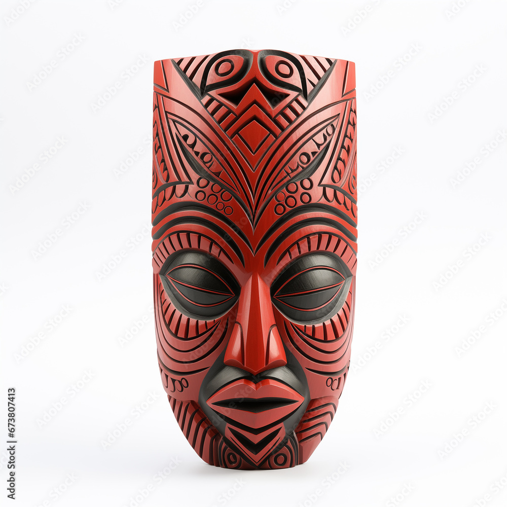 wooden african mask isolated on white background wooden african mask isolated on white background