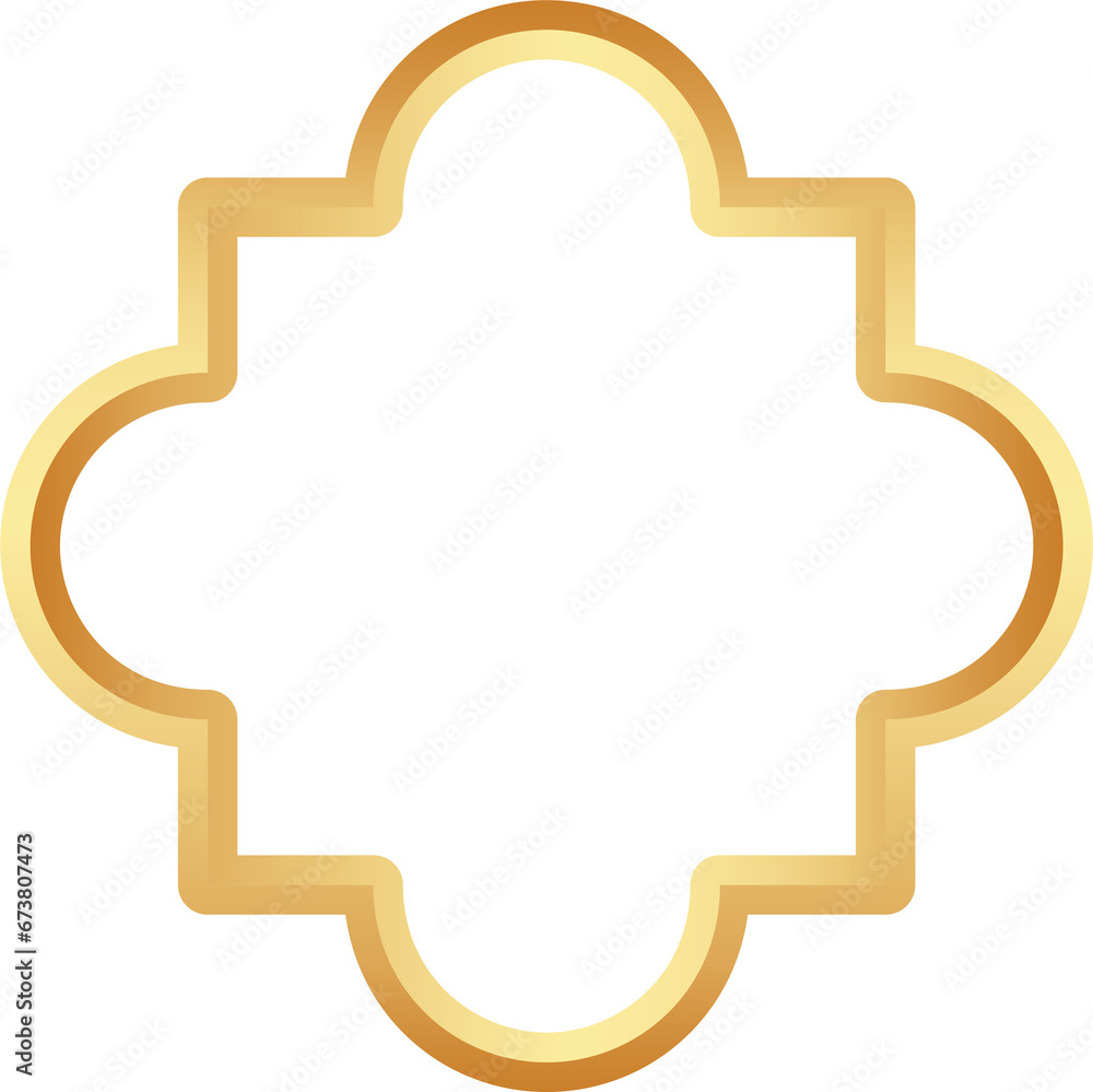 Islamic golden frame shape. Ramadan window with ornament. Oriental decoration design. Arabian traditional element and sign. Islamic golden frame shape. Ramadan window with ornament. Oriental decoration design. Arabian traditional element and sign.