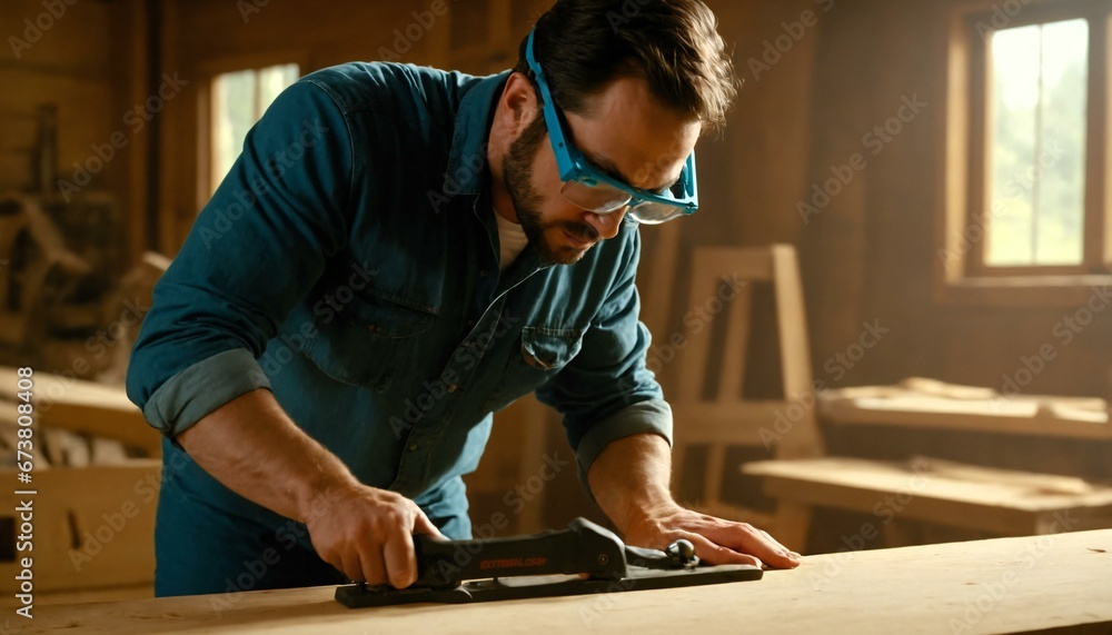 Worker man cutting metal with grinder Worker man cutting metal with grinder
